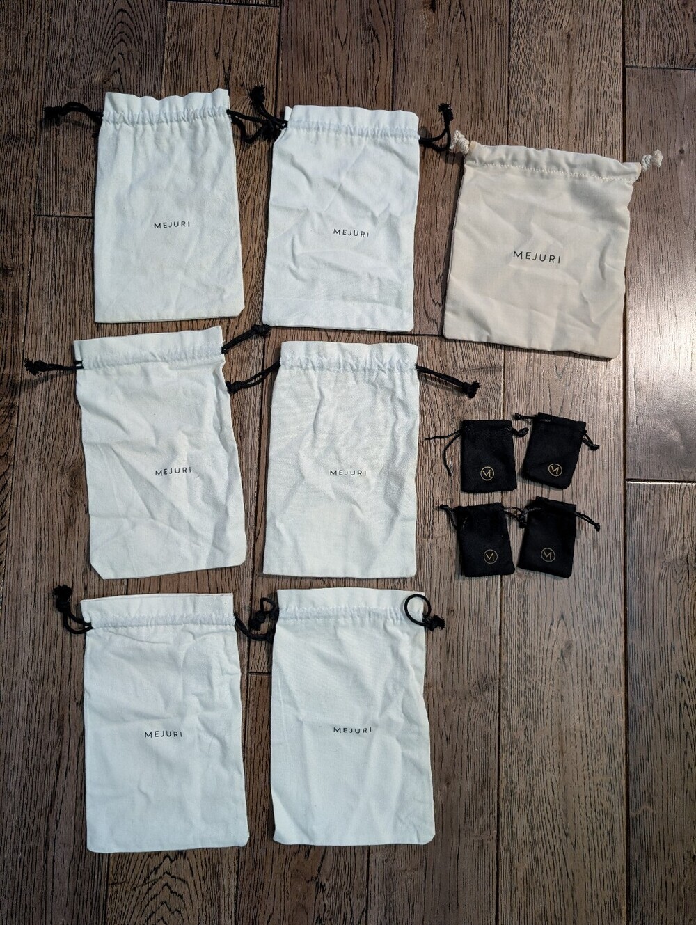 Mejuri Lot of Drawstring Jewelry Bags Pouches